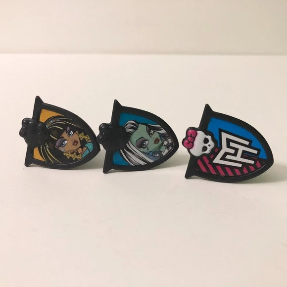 2011 Monster High Deco Pac Cake  Cupcake Toppers Plastic Rings Novelties Mattel - Picture 12 of 14